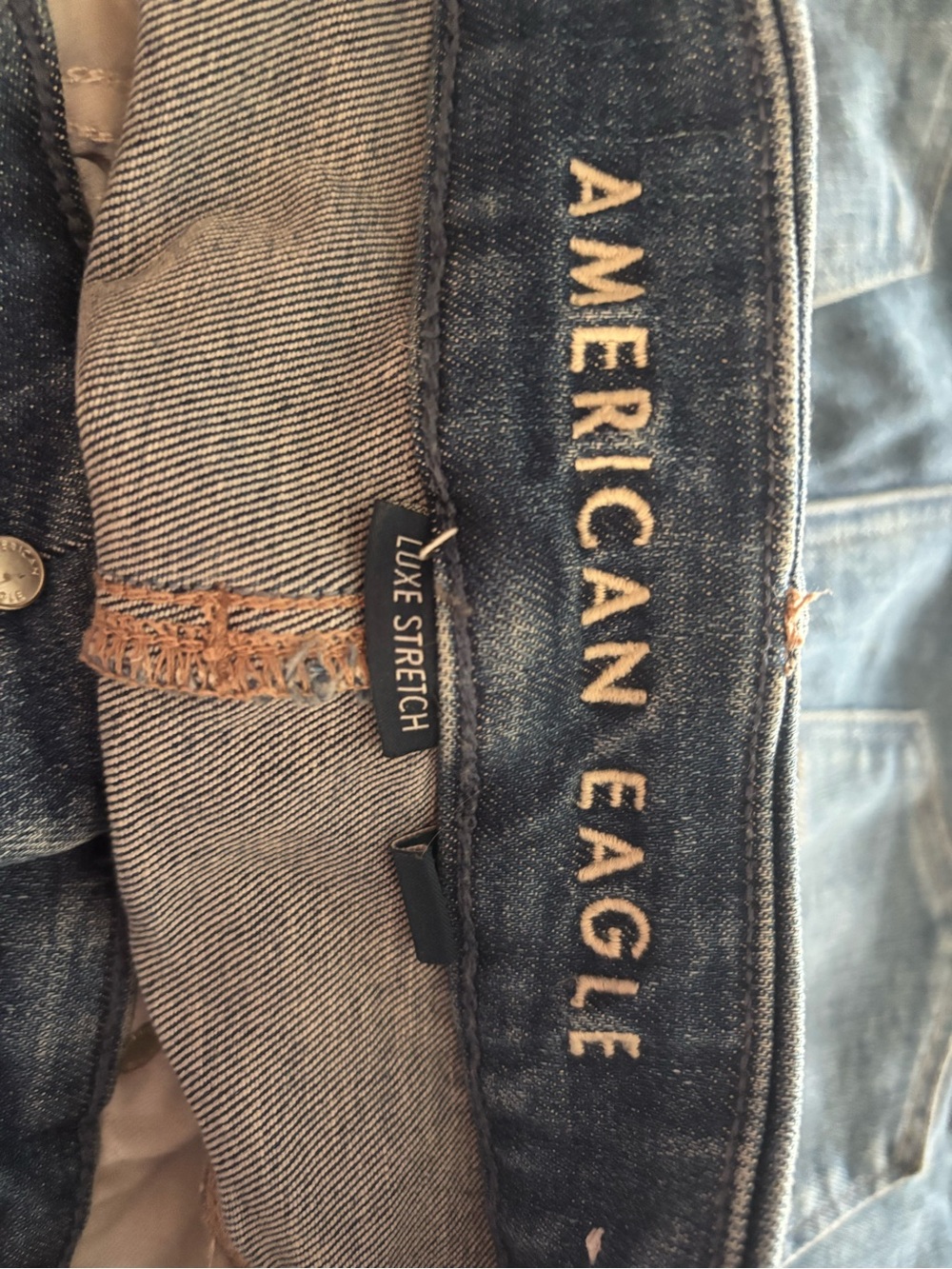 American Eagle Luxe Stretch High Rise Distressed Skinny Jeans | Size 4R - Picture 3 of 4
